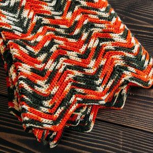 HANDMADE FULL CROCHET BLANKET BOHO SEDONA COLORS